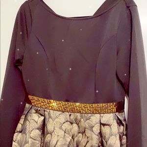 Dress black and silver